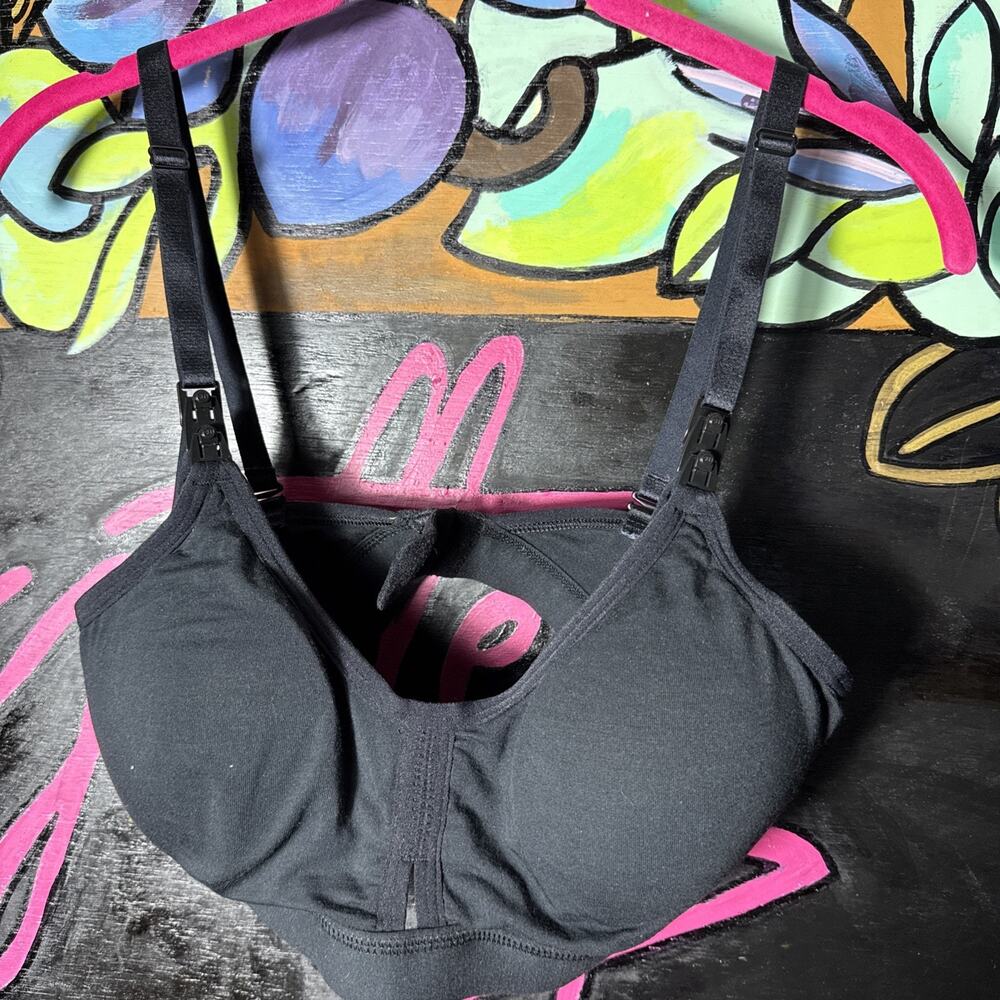 Simple Wishes Hands Free Pumping Bra, Black, Medium